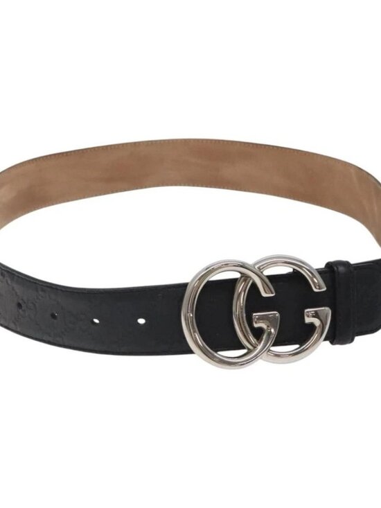 GUCCI GG Canvas Guccissima Belt Leather 37.8\